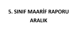 5. Sınıf Fen Bilimleri Aralık Ayı Maarif Raporu