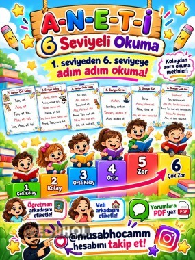 A-N-E-T-İ 6 Seviyeli Okuma