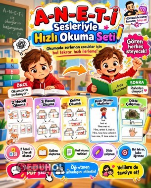 A-N-E-T-İ Sesleri Hece Okuma ve Dikte
