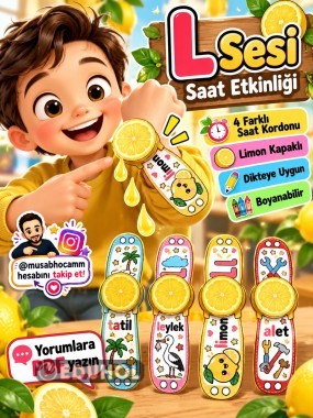 L Sesi Limon Kapaklı Saat  Etkinliği