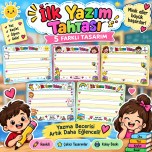 İlk Okuma Yazma Tahta Şablon örnekleri
