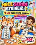 T Sesi Tilki ve Terzi Hece Fişi