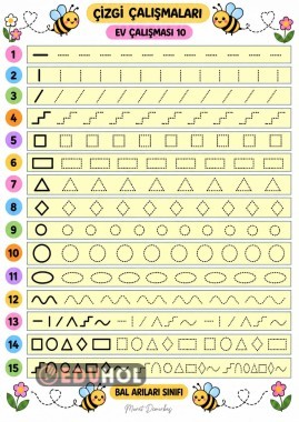 DÜZENLİ ÇİZGİ ÇALIŞMASI 10 SAYFA PDF