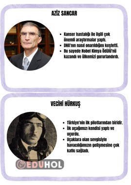 3.sınıf Ülkemize Katkı Sağlamış Kişiler
