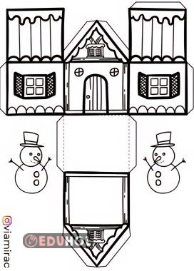 Kış mevsimi kolay Ev maketi