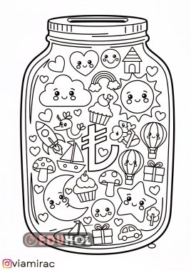 Kumbara  boyama sayfası