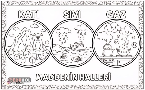Maddenin Halleri boyama sayfası