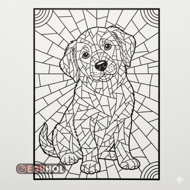 Mozaik boyama sayfası