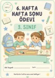 3. sınıf 6. hafta hafta sonu ödevi