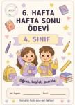 4. sınıf 6. hafta hafta sonu ödevi