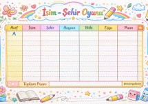 İsim - Şehir Oyunu