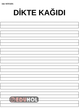 Dikte Kağıdı
