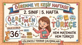 2. SINIF 5. HAFTA TEKRAR ÇALIŞMALARI