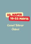 33. Hafta Genel Tekrar Ödevleri