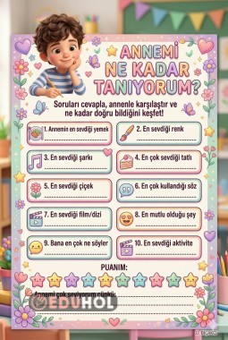 Anneni ne kadar tanıyorsun?