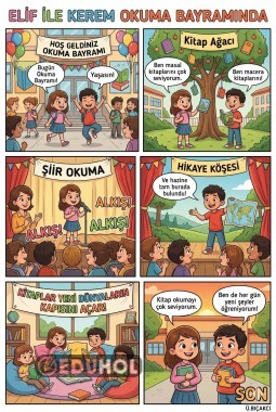 📚✨ ELİF İLE KEREM OKUMA BAYRAMINDA ✨📚  Kitapların büyülü dünyasında keyifli bi