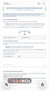 ⚖️ EŞİTLİĞİN KORUNUMU VE TERAZİ PROBLEMLERİ
