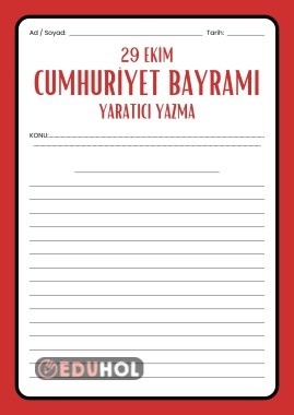 Cumhuriyet Bayramı ile ilgili yazı şiir şablonu