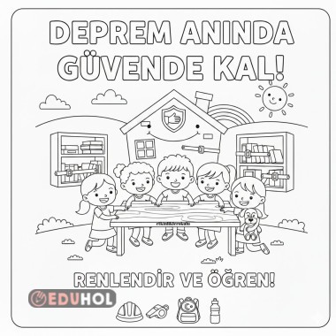 Deprem Farkındalığı Boyama