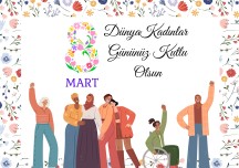 8 Mart kadınlar günü kart örneği, 8mart hediyelik