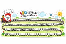 100 Kitap Okuma Treni – Kitap Okuma Şablonu | 1. Sınıf
