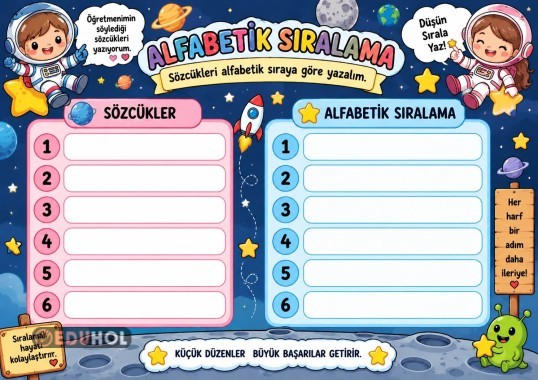 Alfabetik Sıralama 2.-3. Sınıf Düzeyi