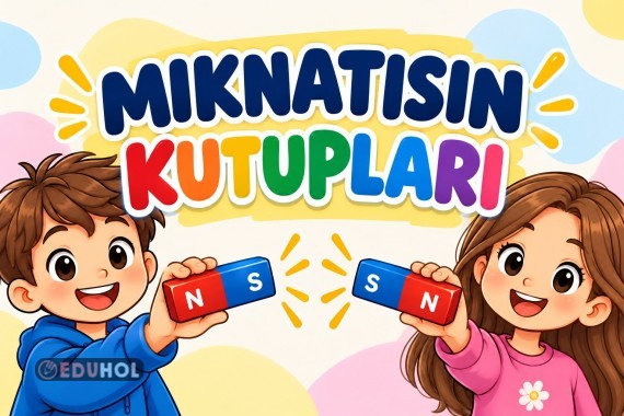 Mıknatısa Kutupları Bilgilendirici Poster