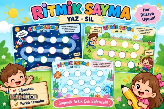 Ritmik Sayma Yaz - Sil | Her Sınıf Düzeyine Uygun