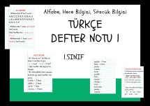 TÜRKÇE DEFTER NOTU 1