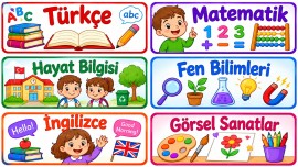 Sınıf panosu için köşe isimleri