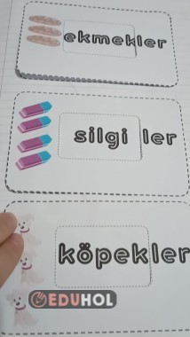 Tekil çoğul interaktif defter çalışması