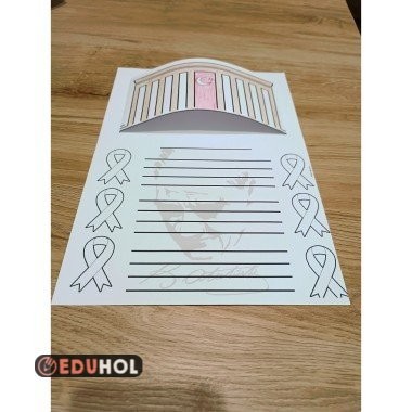 10 Kasım Atatürk'ü Anma Haftası için 3 boyutlu Şiir Yazma Şablonu