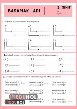 Basamak Adları Çalışma Sayfası