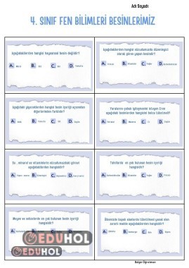 Besinlerimiz Değerlendirme Çalışması