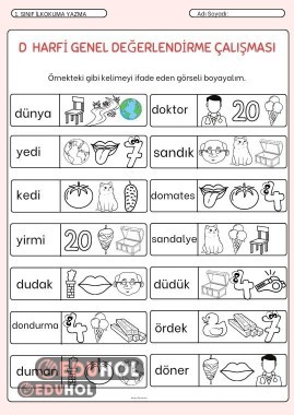 D harfi genel değerlendirme çalışması
