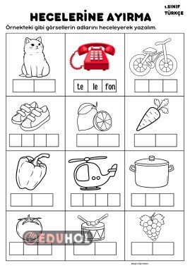 Hecelerine Ayırma Çalışma Sayfası