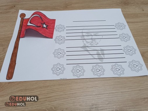 İstiklal Marşı'nı Yazmak İçin 3D şablon