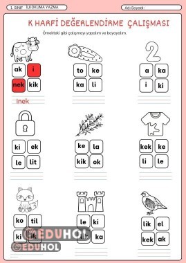 K Harfi Değerlendirme Çalışması