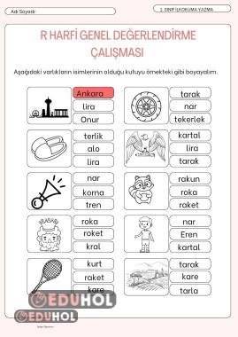 R Harfi Değerlendirme Çalışması