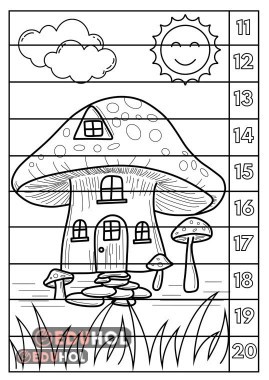 Sayı Puzzle 11 ile 20 arası ( kes yapıştır boya)