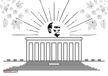10 Kasım Atatürk'ü Anma Haftası için Boyama Sayfası