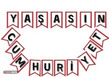 29 Ekim Cumhuriyet Bayramı için pano yazısı