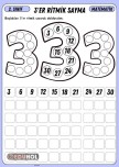 3'er Ritmik Sayma Çalışma Sayfası