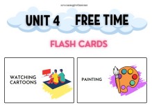 4.SINIF İNGİLİZCE UNIT 4 FREE TIME FLASH CARDS