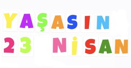 23 NİSAN RENKLİ PANO HARFLERİ