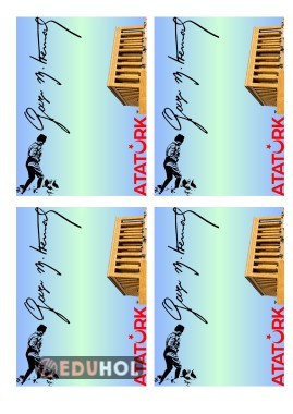 10 Kasım kitap ayracı 3 farklı