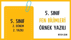 Fen Bilimleri 5. sınıf 2. Dönem 2. Yazılı Örnek Soruları