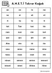 A N E T İ Okuma Tekrarı
