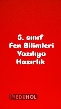 5. Sınıf Fen Bilimleri 2. Dönem 1. Yazılı Hazırlık soruları MEB