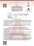 7. Sınıf Bursluluk Sınavı  FEN soru ve cevapları